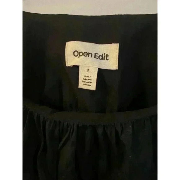 NWT Nordstrom Open Edit Open Back Mini Black Cotton Mini Dress Size Small - Picture 4 of 4